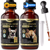 POPPAW day-night drops bottle front offering quick calm support during stressful moments.