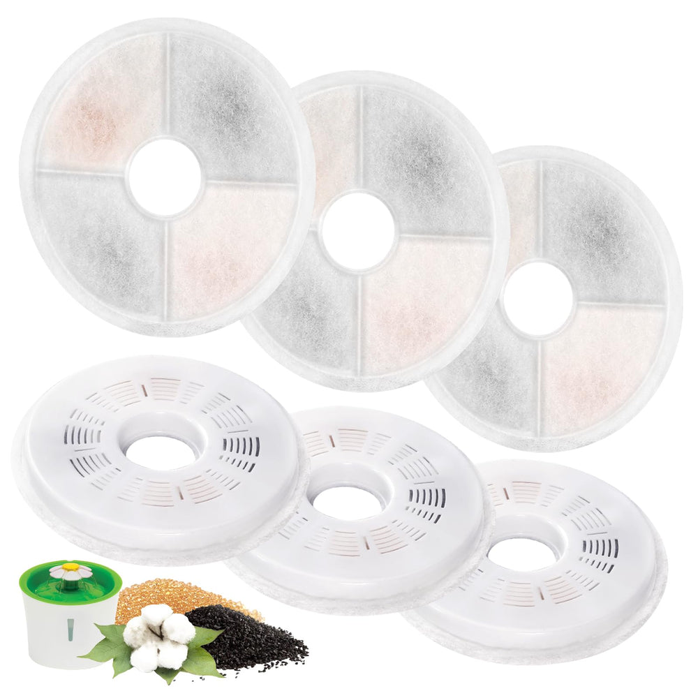 Porens 6-pack cat water fountain filters for clean, fresh-tasting water.