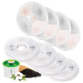 Porens 8-pack cat fountain filters packaging for easy stocking and quick replacement