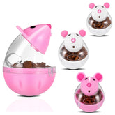 Portown Lightbox cat food ball pink front view supports slow feeding and engagement.