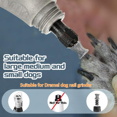 Posinda curved-design grinder head smoothing dog nails during grooming