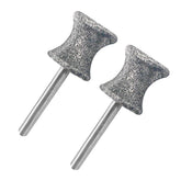 Posinda diamond rotary nail grinder bits for dogs in closeup showing smooth edges for safe trimming