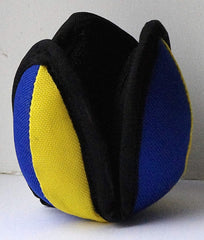 Positive Dogs Lo Ball Treat Pod Medium petals with Velcro enable treat hiding and engagement.