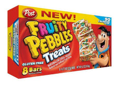 Post Fruity Pebbles Treats 8-count box pack of 2 – convenient, on-the-go snack.