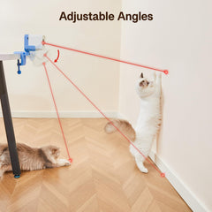 Potaroma adjustable-angle laser projection demonstrates versatile play directions for curious cats