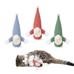 Potaroma cat toys 3-pcs Santa Claus set for indoor play and exercise.