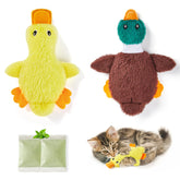 Potaroma cat toys duck plush with crinkle sound for engaging indoor play and exercise