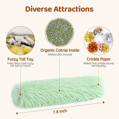 Potaroma Catnip-Filled Pillow Kitten Toy boosts energy with organic catnip.