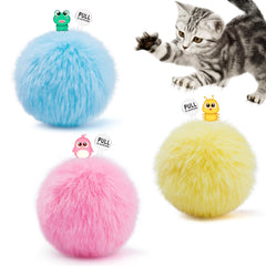 Potaroma chirping cat toy ball close-up showing plush texture and playful sound for active play