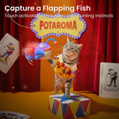 Potaroma Flapping Fish in action keeps indoor cats engaged and active