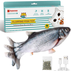 Potaroma flopping fish catnip: engages cats during playtime and exercise.