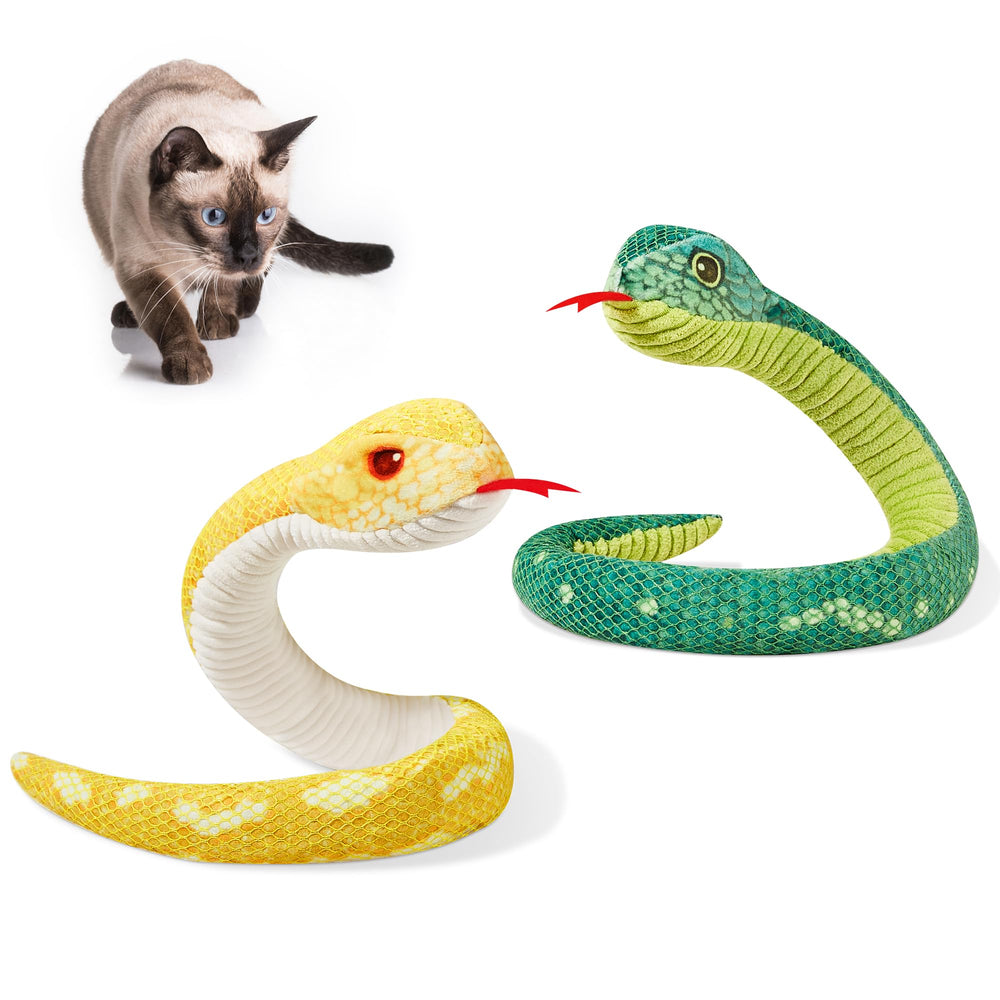 Potaroma snake toy catnip 2pc bundle sparks playful hunting during indoor sessions.