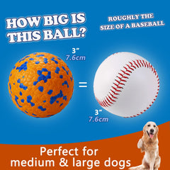 POUPUA durable ball with tear-resistance for aggressive chewers