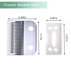 Poweka clipper blade metal-detail – durable stainless steel finish for smooth cuts.