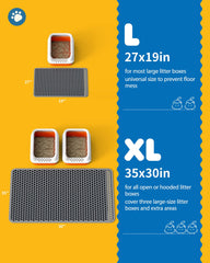 Powools cat litter mats bottom waterproof layer keeps spills contained.