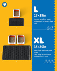 Powools honeycomb top layer traps litter and reduces tracking.