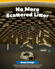 Powools litter mat side-opening design makes recycling litter quick and easy.