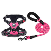 PoyPet no pull harness front view with easy snap buckles for effortless fitting