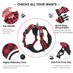 PoyPet harness front clip promotes anti pull training for better walking control