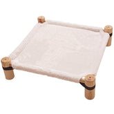 Pozico cat hammock bed with warm plush fabric offers cozy comfort for pets on cold nights.