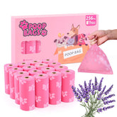PPEIWASTE 256-count poop bags, 9x13 inches, pink for long-lasting walking use
