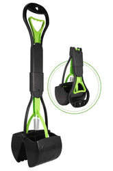 PPOGOO non-breakable pooper scooper long-handle for easy cleanup.