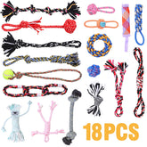 PPTAIO dog rope toy set for teething relief and play