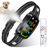 PQJDFX citronella bark collar side view shows adjustable strap for comfortable daily wear
