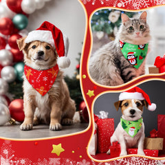Preboun Christmas dog bandana Christmas-tree design for selfies