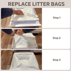 Precizex self-sealing waste drawer liner reduces odors.