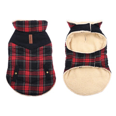 Preferhouse winter dog coat red XS back view shows full coverage for cold protection.