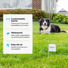 Premier Pet in-ground fence setup showing expansion potential for multiple dogs