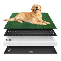 Premjin cesped artificial para perros sobre bandeja, protección de suelos y entrenamiento cómodo