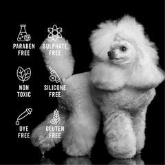 PRIDE AND GROOM box set packaging highlights luxurious dog coat care.