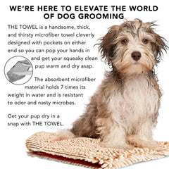 PRIDE AND GROOM The Towel demonstrates seven times water absorption for efficient drying.