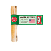 Primal Pet Foods antlers split-moose close-up show durable chew for large dogs.
