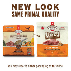 Primal Pronto Mini Nuggets beef rehydration-dish: easy texture after rehydration.