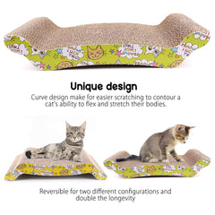 PrimePets reversible corrugated scratch board adaptable layout for different scratching needs