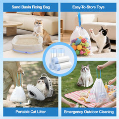 PRINTUB liner close-up highlights quick-seal drawstring for mess-free bagging.