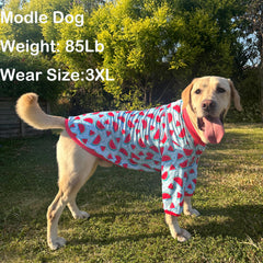 PriPre dog blue watermelon shirt breathable fabric keeps skin comfy.