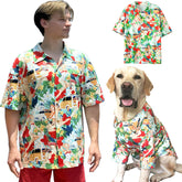 PriPre dog shirt Hawaii breathable fabric front for cooling comfort on sunny walks.