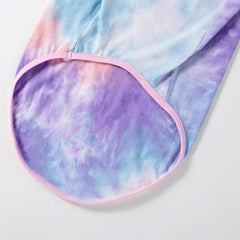 PriPre tie-dye dog shirt worn on dog shows vibrant color for outdoor play