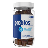 Probios dog soft chews package shows chicken liver flavor for digestive support.