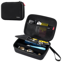 ProCase hard pet grooming case side view showing rugged travel protection.