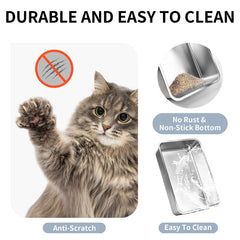 Prodigen litter box anti slip base prevents movement on slick floors during use