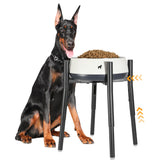 PROERR raised dog bowl stand side view shows stable design for large breeds.