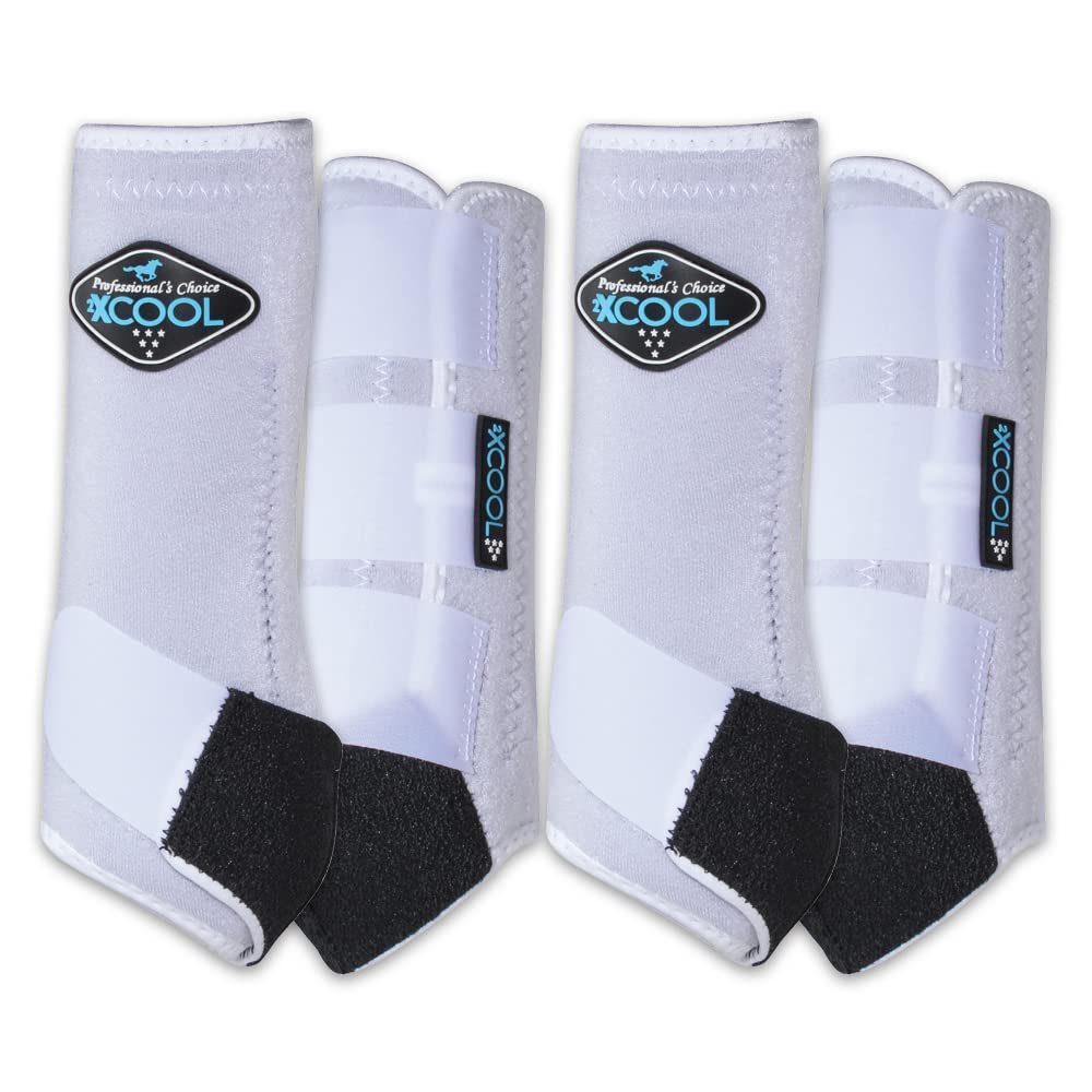 Professional's Choice 2XCool boots front view highlight breathable protection for active horses.