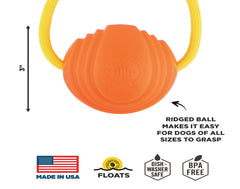 Project Hive looped dog ball orange in water testing fetch