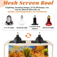 PROLEE Bearded Dragon Tank lockable door adds secure access during cage maintenance.