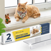 PROTECTO window sill protector clear guard on sill for scratch-free surfaces.